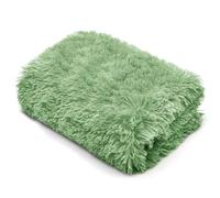 Cuddles Throws Hug & Snug Long Pile Fulffy Fur Fleece Blankets Super Soft Warm Cosy Couch Sofa Settee Bed Sherpa Fleece Throws Travel Multipurpose Large Blankets (Sage Green, Double - 150x200cm)