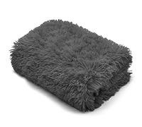 Cuddles Throws Hug & Snug Long Pile Fulffy Fur Fleece Blankets Super Soft Warm Cosy Couch Sofa Settee Bed Sherpa Fleece Throws Travel Multipurpose Large Blankets (Charcoal, Double - 150x200cm)