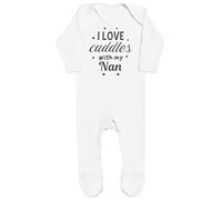 Cuddles With My Nan Baby Boy Romper, Baby Girl Romper, Baby Romper - 0-3 Months White