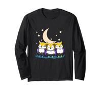 Cuddling Nonbinary Owls Lunar Pride Night Long Sleeve T-Shirt