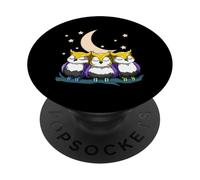 Cuddling Nonbinary Owls Lunar Pride Night PopSockets Adhesive PopGrip
