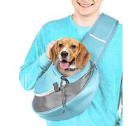 Cuddlissimo! Pet Sling Carrier - Soft Front-Chest Carrying Bag for Small Pets (Ideal for Dogs & Cats 6-10 lbs) - Carefully Sized for Yorkshire Terrier, Maltese, Toy Poodle, Papillon - (Blue-L)