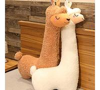 Cuddly Alpaca Doll Pillow,Comfortable Long Neck Alpaca Toy for All Ages,Healing Stuffed Animal,Perfect Kids,Lovers, and Friends (brown #88)