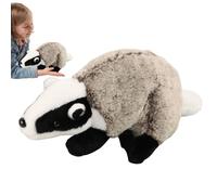 Cuddly Badger Soft Toy - Realistic Forest Creature Figure, Portable Travel Buddy | Comfortable Sofa Couch Cushion, Educational Nature Theme Prop, Stress Relief Doll For Home Charming Home Decor