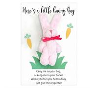 Cuddly Bunny Pocket Hug, Easter Plush Bunny Pocket Hug Gift, Mini PlushBunny Ornaments, Handmade Plush Positive Gifts, Easter Basket Stuffers for Friends