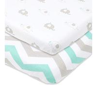 Cuddly Cubs Fitted Pack and Play Playard Sheets Compatible With Graco Pack n Play, 4Moms, Chicco, Guava Lotus and Other Playpen, Play Yards, Portable and Mini Cribs