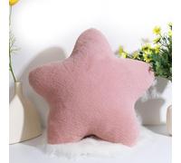 Cuddly Cushion Children's Star Cushion Plush Cushion Decorative Cushion for Cuddly Corner Children's Room, Soft Fluffy Star Shape Decorative Cushion Sofa Cushion for Home Decoration (Lotus Root, 30