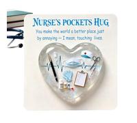 Cuddly Nurse Pouch - 2D Motivating Acrylic Keepsake - Inspirational Gift Cards for Nursing, Hospital Staff, Caregivers, Birthday, Christmas and Occasions