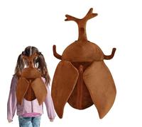 Cuddly plush carrier super soft fabric do-buddy, secure zip pock, adjustable pad straps, cosy companion preschool or use, durable polyester build for cuddly free, beige, Siehe Beschreibung, See