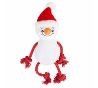 Cuddly plush toy for dogs with rope snowman Duvoplus X-Mas