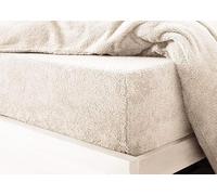 Cuddly Teddy Fleece 30CM 12" Extra Deep Cream King Size Fitted Sheet Ultra Soft Warm Plush Cozy 100 Polyester Easy Care Thermal Sherpa Fleece Bottom Sheet