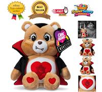Care Bears Basic Fun, Tenderheart as Dracula, Universal Monsters 22cm Plush, Cuddly Toys for Children, Cute teddy bear, Suitable for Girls and Boys Ages 4+
