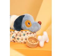 Lilliputiens Jules Dog With Basket Teddy Blue