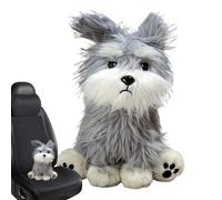 Cuddly Toy Dog, Soft Plush Toy Figure Schnauzer - Cute Cuddly Toy Model, Decorative Sleeping Companion for Bedroom, Study and Living Room Table