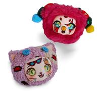 Cuddly Toy Set of 2 Kitty & Clown, Cute Plush Toy for Children Adults, Companion for Backpack, Satchel, Bag, Kawaii Stuffed Toy, Action Collectible Figures, Gift for Boys Girls Friends