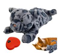 Cuddly Toy with Heartbeat, Sleeping Puppy, Plush Cuddly Sleeping Aid Doll, Comfort Cuddly Cushion, Calming Aid for Stress Relief in Dogs, Heartbeat Toy for Falling Asleep for Kittens