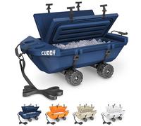 CUDDY Crawler Cooler with Wheels - 40 QT Amphibious Floating Cooler and Dry Storage Vessel - Navy