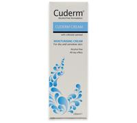 Cuderm Cream 100ml Alcohol Free Moisturiser for Dry Skin & Eczema | Colloidal Oatmeal | Hypoallergenic | Vegan | Unscented | Steroid Free | SLS Free | Cruelty Free | UK Travel Size