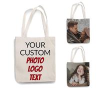 CUDIYST Personalised Women's Handbags, Customized Casual Shoulder Bags with Photos, Logos, Texts, Large Capacity Bags, Reusable, Suitable for Traveling, Shopping, Picnic, Playing