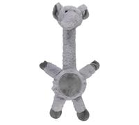 Cudlie Plush Dog Toy with 3D Animal Head & Large Belly Squeaker - Soft Squeaky Toy for Small & Medium Dogs - Stuffed Animal Toy in Elephant, Giraffe or Zebra