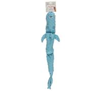 Cudlie Stuffless Plush Dog Toy with Multiple Large Squeakers - No-Stuffing Squeaky Dog Toy for Small & Medium Dogs - Alligator, Shark, Duck & Hippo Animal Designs