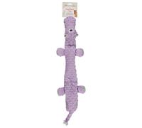 Cudlie Stuffless Plush Dog Toy with Multiple Large Squeakers - No-Stuffing Squeaky Dog Toy for Small & Medium Dogs - Alligator, Shark, Duck & Hippo Animal Designs