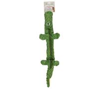 Cudlie Stuffless Plush Dog Toy with Multiple Large Squeakers - No-Stuffing Squeaky Dog Toy for Small & Medium Dogs - Alligator, Shark, Duck & Hippo Animal Designs