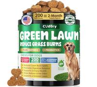 Cudory Grass Burn Spot Treats for Dogs - 200 Dog Urine Neutraliser Chews for Lawn Spots Prevention, Helps Yard Stay Green, Supports Urinary & Digestive Health with Probiotics & Enzymes (Chicken)