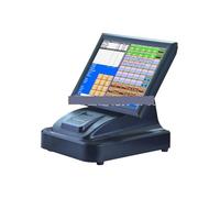 CUDTAPI Electronic Cash Register Drawer for POS System Cash Register, Strong, Maintenance-free, Embedded 15-inch Touch Screen, Fast Food English Cash Register for Small Businesses