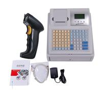 CUDTAPI Electronic Cash Register Drawer for POS System Electronic Cash Registers POS Printer, Multifunctional Supermarket Milk Tea Only Support English for Small Businesses(With scanner)