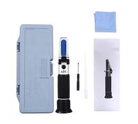 CUDTAPI Hand Held 10-30% Water Honey Refractometer With Calibration ATC Refractometer Honey Moisture Meter(Plastic box)