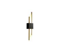 CUDTAPI Nordic Copper Led Wall Light Indoor Lamp For Bedside Bedroom Staircase Aisle Corridor Living Room Modern Daily Sconce Home Deco(A Gold-Black)