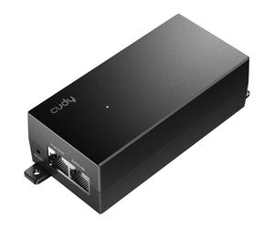 Cudy 30W 2.5GbE PoE+ Injector, 802.3at/af, Mode A, Wall Mount, POE200H | 30W active injector, 2.5GbE In/Out, 100m, AC powered, 4kV surge, wall-mount kit, 3-prong plug, professional grad