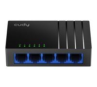 Cudy 5 Port Gigabit Compact Unmanaged Ethernet Switch, GS105D | 5x GbE RJ45, 10 Gbps capacity, 7.44 Mpps, 140m reach, IGMP snooping, silent plastic body, tabletop/wall install, 1.2W max