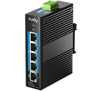 CUDY IG1005P Industrial Gigabit PoE+ Switch, 5 Port, Black, Aluminum