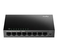 Cudy 8 Port Gigabit Metal Fanless Unmanaged Ethernet Switch, GS108 | 8x GbE RJ45, 16 Gbps capacity, 170m Cat5e reach, loop prevention, IGMP snooping, silent SPCC body, tabletop/wall install