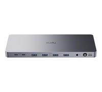 Cudy Dual 4K USB-C Dock, DisplayLink, 150W, macOS Dual Display, CS700 | DisplayLink dock, dual 4K@60Hz HDMI+DP, unlocks MacBook single-display limit, 100W PD, 6xUSB 10Gbps, GbE, SD/TF, aluminum