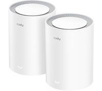 Cudy Dual Band BE3600 WiFi 7 Wi-Fi Mesh System, 3.6 Gbps 160 Mhz, Coverage up to 4,800 Sq.ft, 3 Gigabit Ports, Multi-VPN Compatible, Cudy APP Control(M3600 2-Pack)