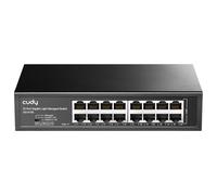 Cudy GS1016E 16 Port Light Smart Managed Gigabit Switch Plug & Play, Sturdy Metal w/Shielded Ports QoS, VLAN, IGMP LAG, Rack-Mountable Steel Case
