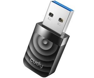 Cudy WU1300S AC 1300Mbps WiFi USB 3.0 Adapter for PC, 400Mbps + 867Mbps USB WiFi