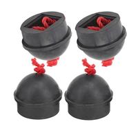 Cue Chalk Holder Pocket Rubber Billiard Pool Chalk Holders with Cord Accessory 4pcs Set Soft Durable for Billiards Lovers and Players (Black)