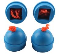 Cue Chalk Holder Pocket Rubber Billiard Pool Chalk Holders with Cord Accessory 4pcs Set Soft Durable for Billiards Lovers and Players (Blue)