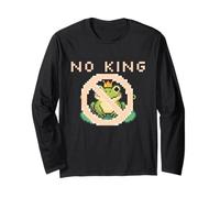 Cue Frog Pixel for America Political Protest Design No King Long Sleeve T-Shirt