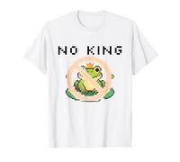 Cue Frog Pixel for America Political Protest Design No King T-Shirt
