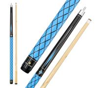 Cue-King Pool Cue 58 Inch with Premium Canadian Maple Shaft 13mm Tip, 2 Piece, 50/50 Jointed American Style Cue, Pool Cue Stick, Maple Pool Cue