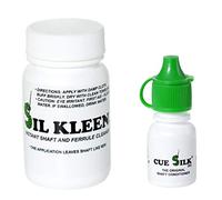 Cue Silk Bundle of 2 items: Sil Kleen DRY Powder Pool Cue Shaft and Ferrule Cleaner 1 oz Bottle and Cue Silk Pool Cue Shaft Conditioner ¼ oz Bottle