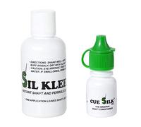 Cue silk Bundle of 2 items: Sil Kleen Pool Cue Shaft and Ferrule Cleaner 1 oz Bottle Pool Cue Shaft Conditioner ¼ oz Bottle