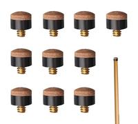 Cue Stick Head - Universal Pool Cue Tip Replacements | Durable Leather Tips with Strong Grip, Easy Installation No Glue or Tools Required, Pool Table Accessories for Home Amateur Professional