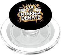 Cue The Internal Debate Funny Overthinker Humor PopSockets PopGrip for MagSafe