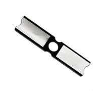 Cue Tip Shaper 2-in-1 Billiard Pool Snooker Tip Repair Tool with Curved and Flat Polishing Surfaces Aluminum Alloy Plastic Black for Home Bar Tournament Use